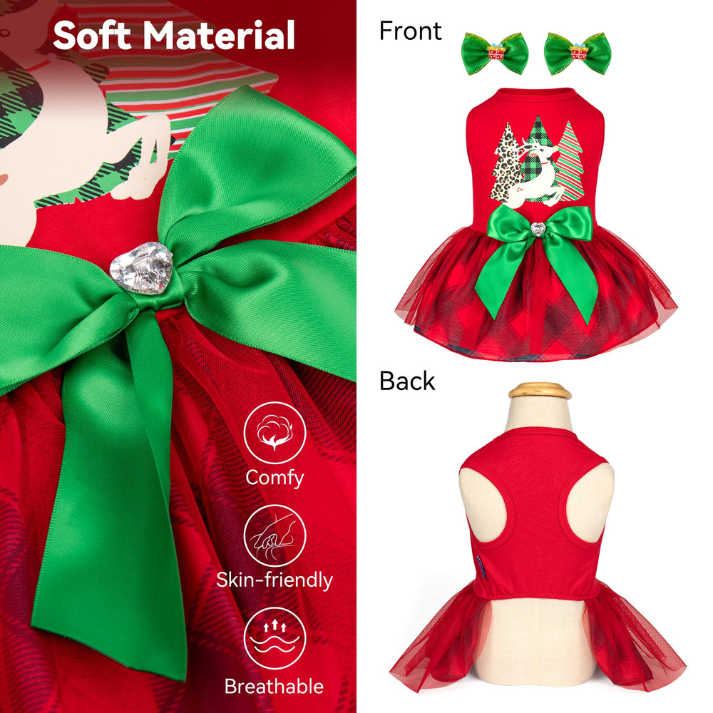 cyeollo breathable fabric dog dress, comfortable wear for sensitive skin.