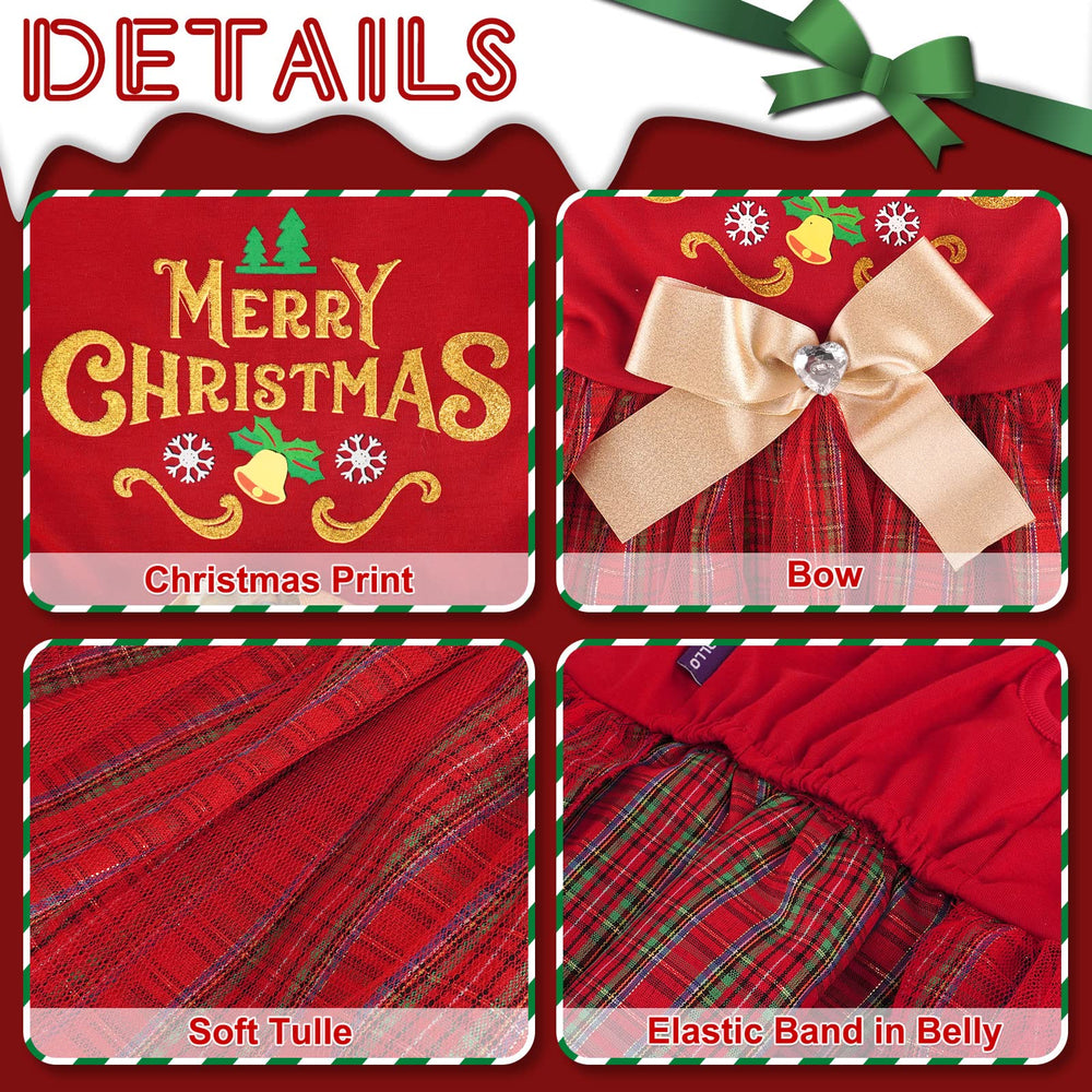 Cyeollo fashion plaid Christmas dress adds cute charm for holiday events.