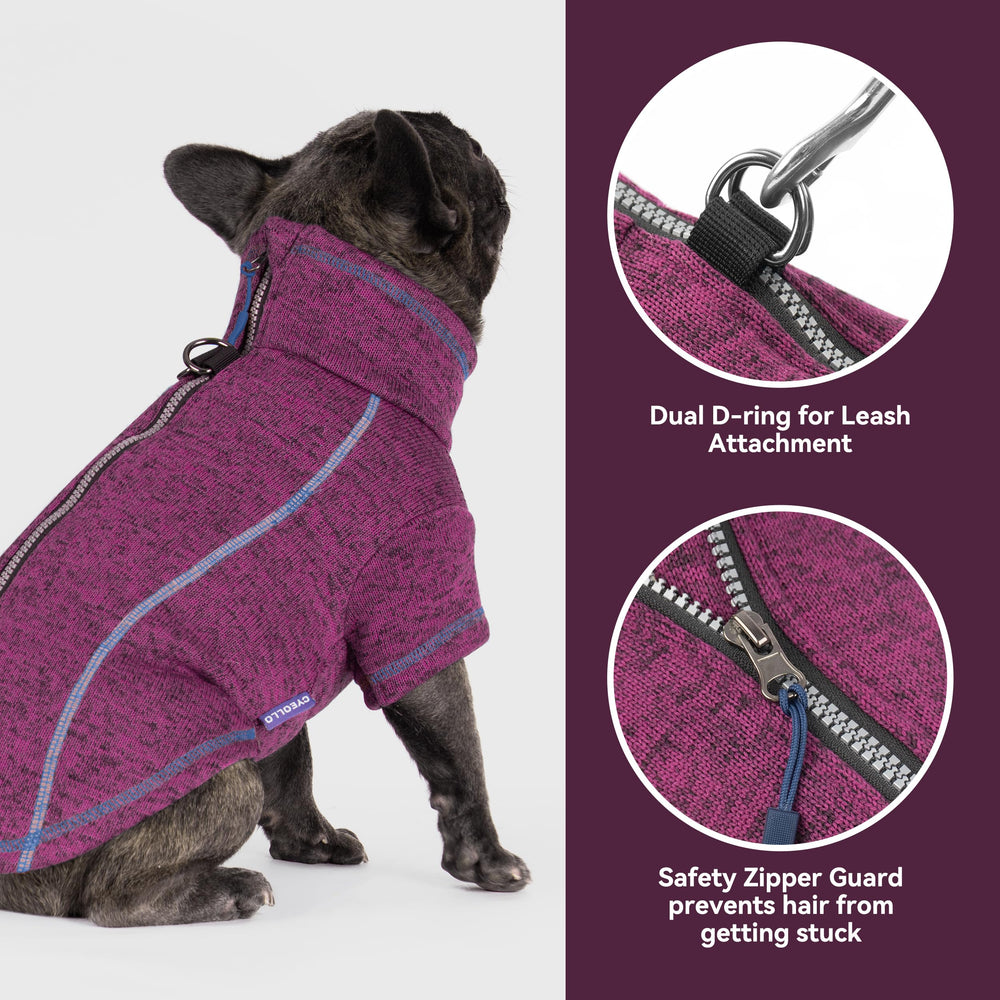 cyeollo fleece-lined warmth coat keeps pets cozy during cold weather outings