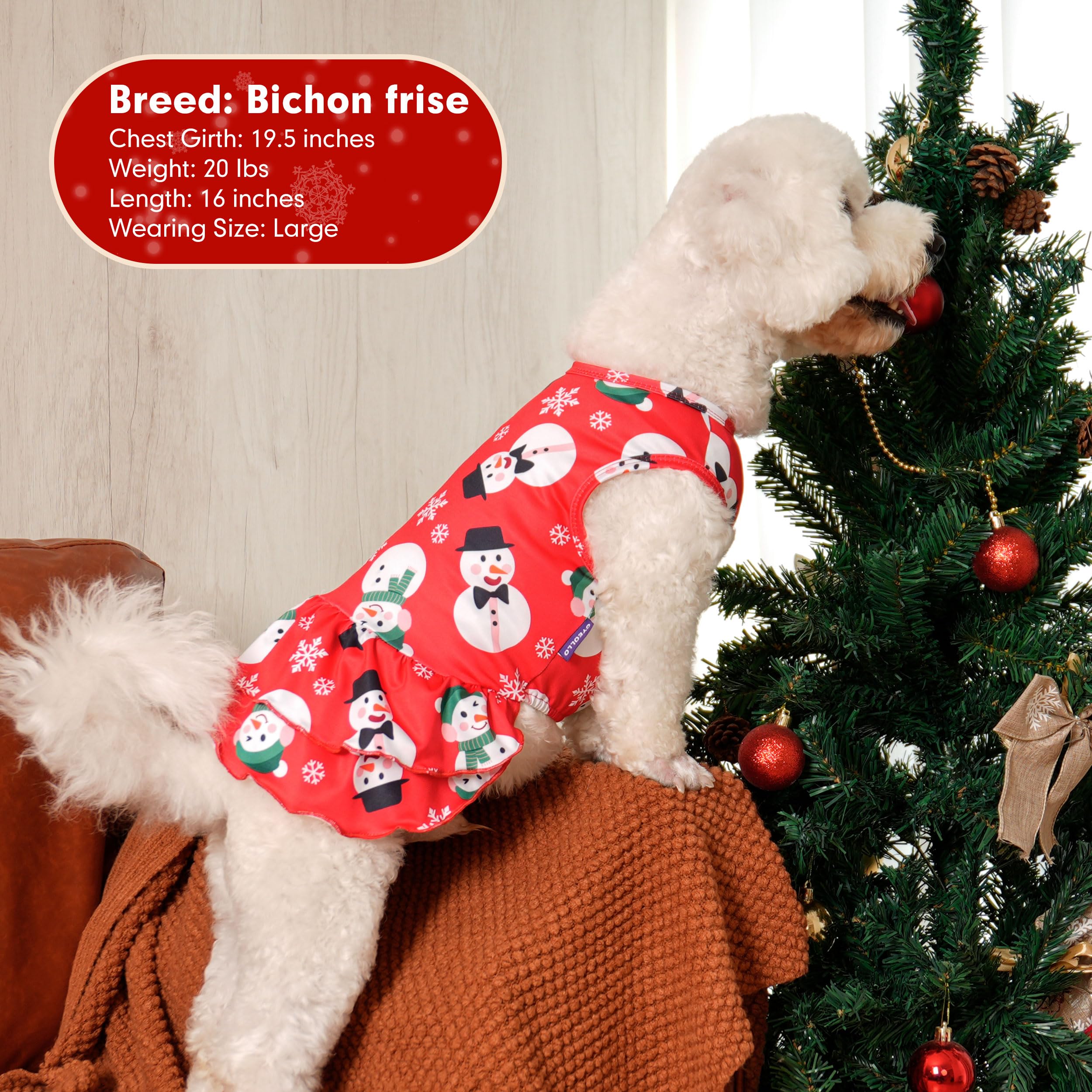 Cyeollo machine washable dog dress design makes cleanup quick after spills or adventures.