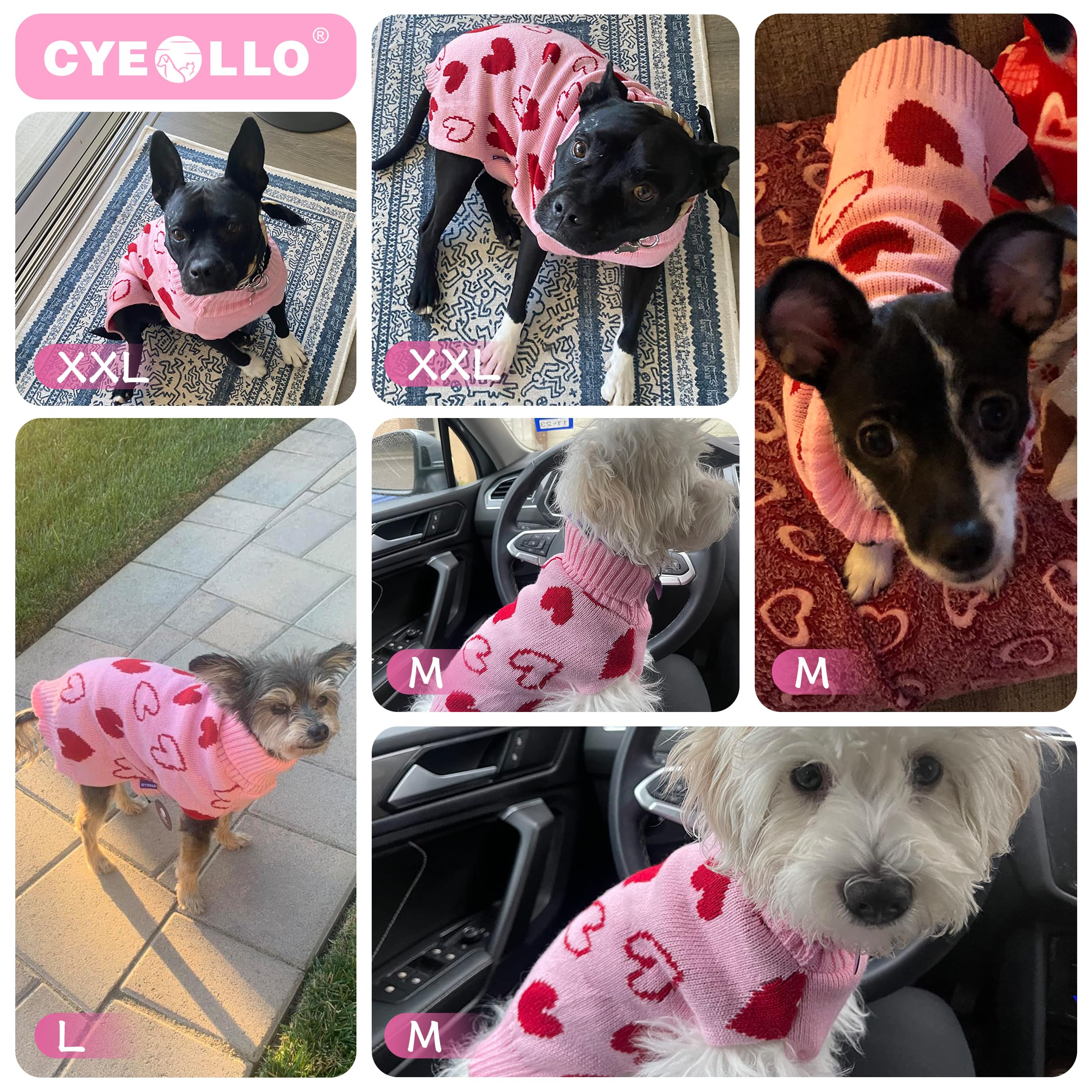 cyeollo machine washable dog sweater pink for easy care