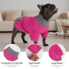 Cyeollo sleeve-dog-sweater-soft-fleece provides easy movement during playtime.