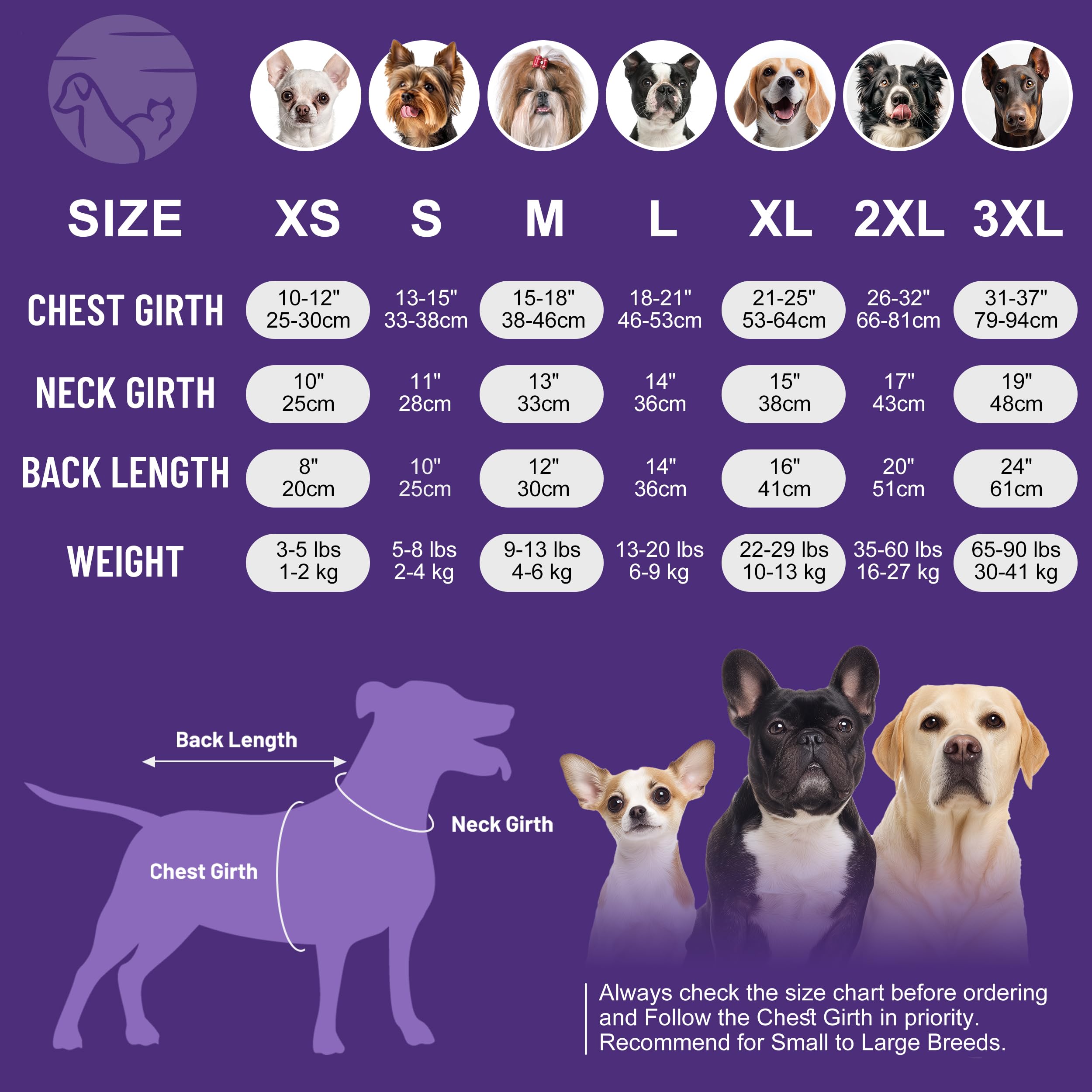 Cyeollo small dog pajamas purple back view showing full coverage in cold mornings