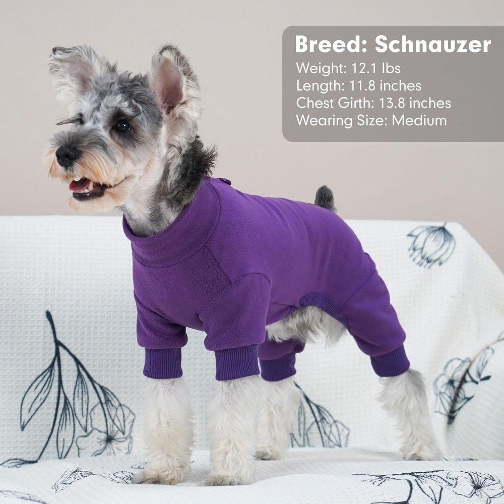 Cyeollo small dog pajamas purple size guide helps pick the right fit among 7 sizes