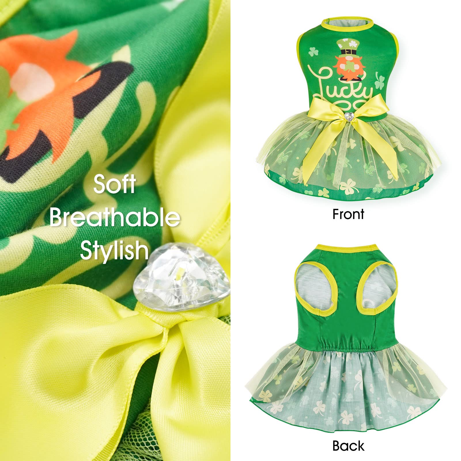 Cyeollo St. Patrick's Day dress machine washable for quick cleanups