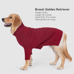cyeollo turtleneck knit dog sweater close-up shows soft fabric