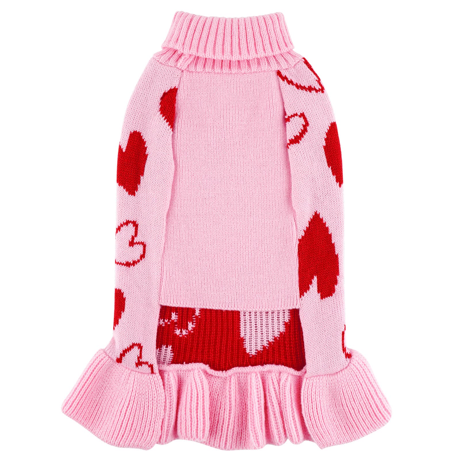 cyeollo Valentine dog sweater dress wash care guidance highlights machine washable ease
