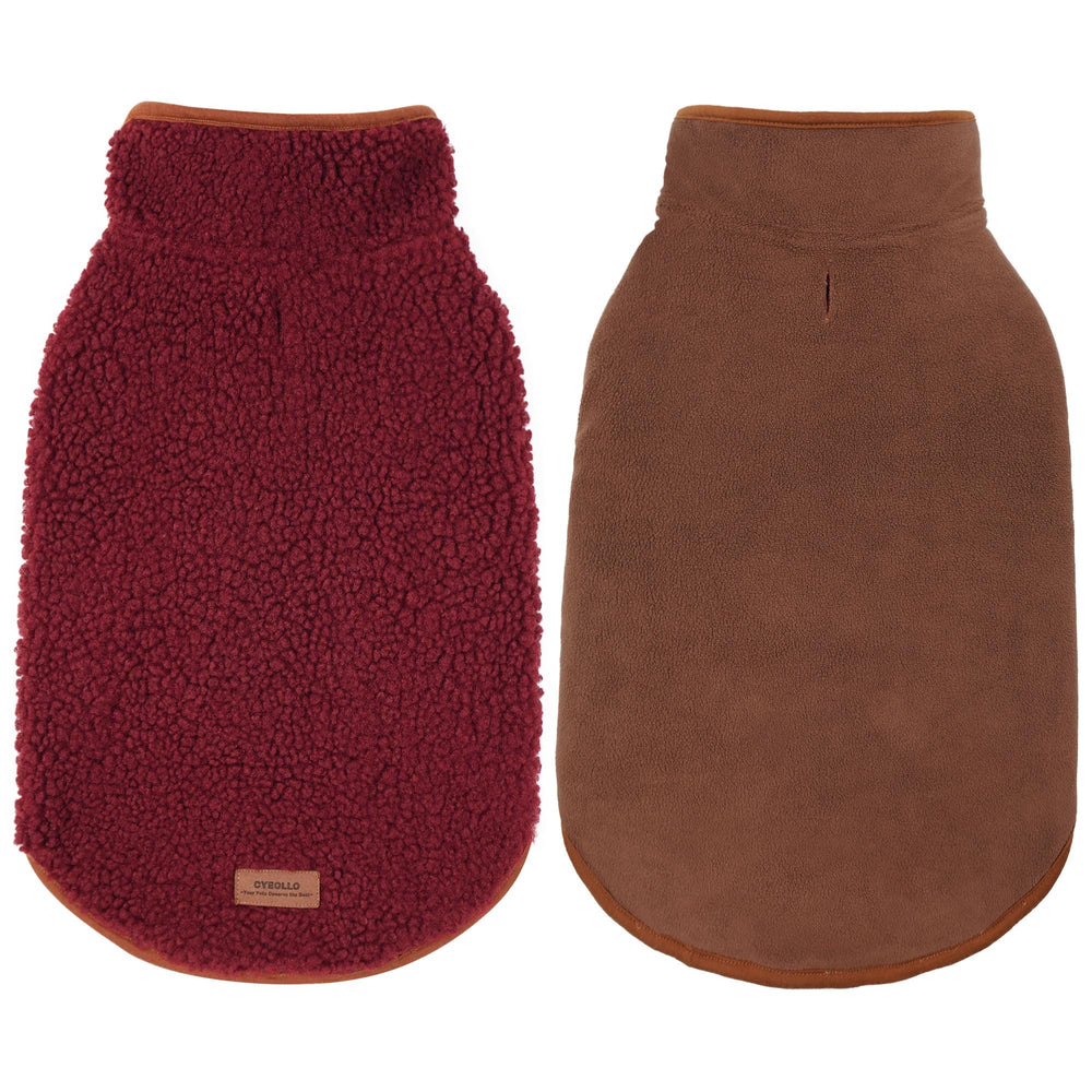 cyeollo warm dog coat sherpa front view shows cozy warmth for chilly walks