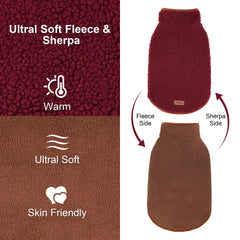 cyeollo warm dog coat sherpa reversible inside reveals two stylish sides