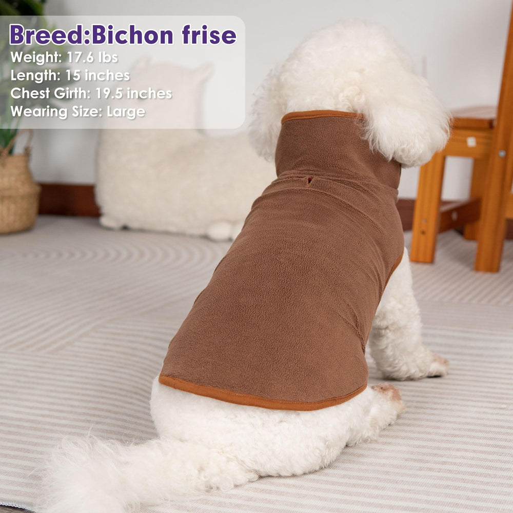 cyeollo warm dog coat sherpa size-label view helps choose the right fit