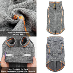 cyeollo warm fleece lining provides cozy warmth for dogs