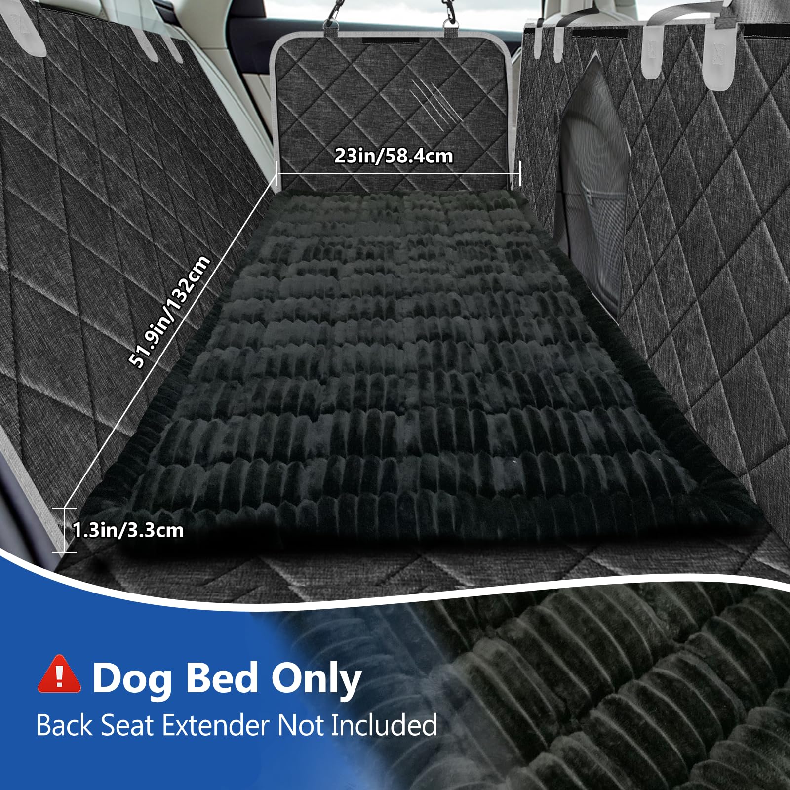 Cyhczx fits hard bottom car seat cover for dogs