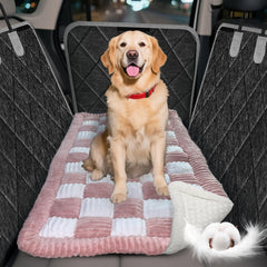 Cyhczx Thickened Dog Bed with non-slip base keeps pets secure on the car back seat.