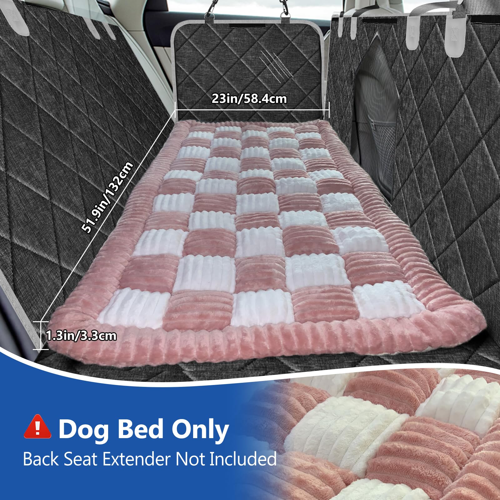 Cyhczx dog bed for car doubles as a sofa cushion at home.