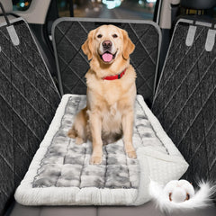 Cyhczx thickened dog bed for car back seat offers plush comfort on commutes.