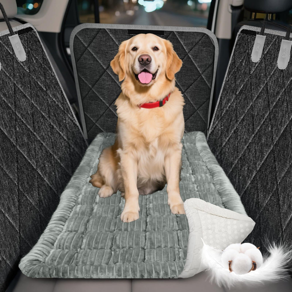 Cyhczx thickened-material-dog-bed-back-seat offers plush comfort on long car rides.