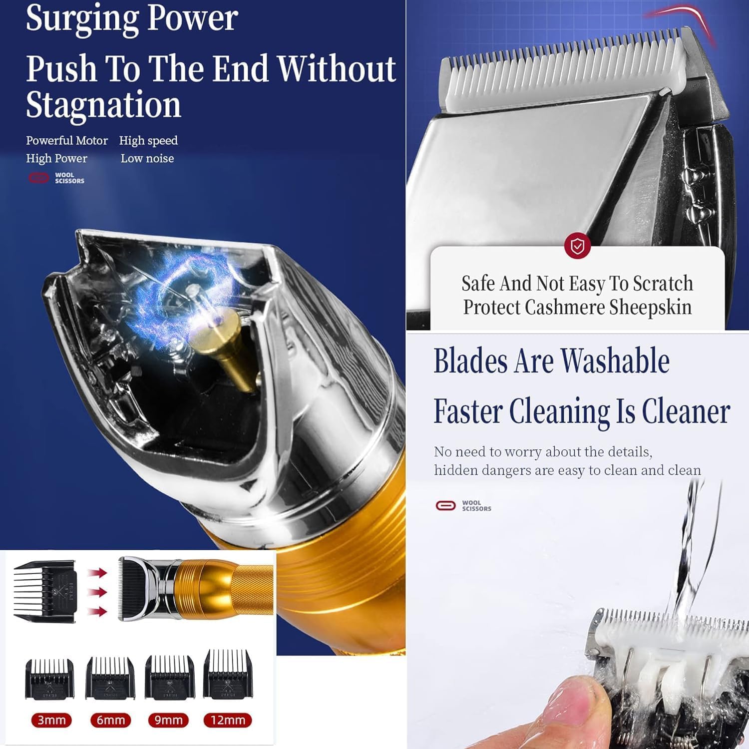 Cyxunand aluminum-head clippers with cooling vents prevent overheating during long sessions