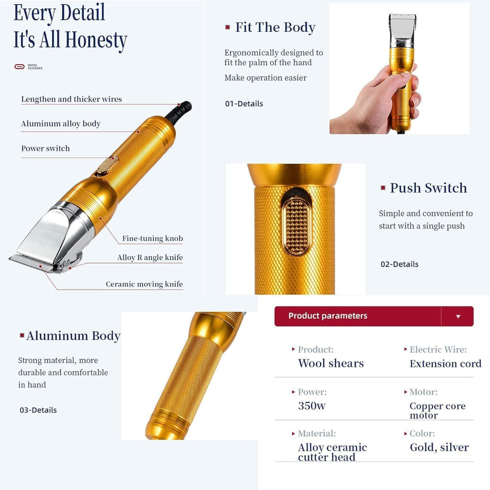 Cyxunand long 2.8m cord provides freedom of movement while grooming