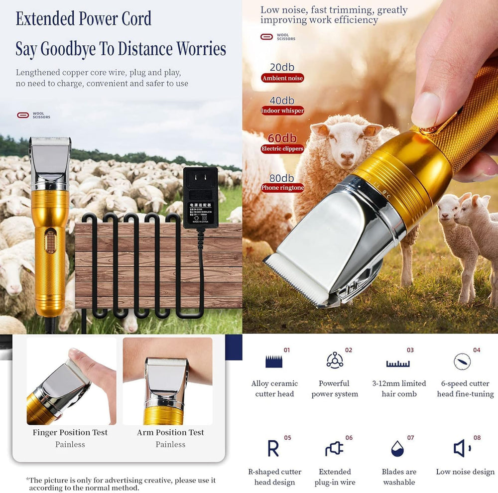 Cyxunand two heavy-duty blades included for versatile coat handling