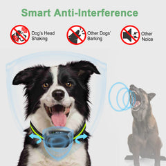 CZCCWD bark collar shock mode detail emphasizes adjustable levels for customized training