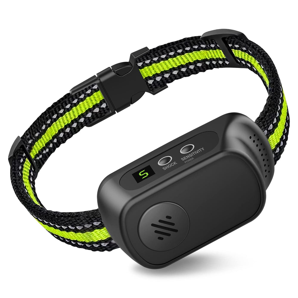 CZCCWD recharge dog bark collar closeup demonstrates a discreet training tool for calmer outings