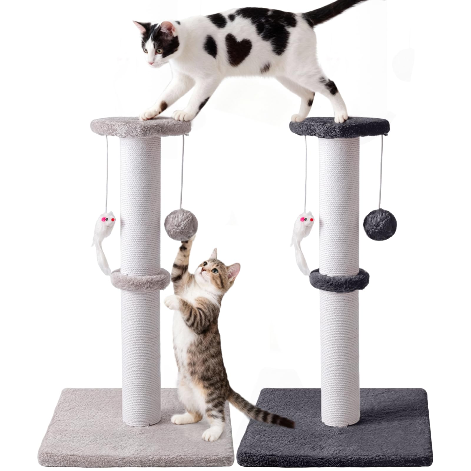 Czoynife 2-pack cat scratching post 19.2in tall for multi-cat homes, sturdy and engaging.