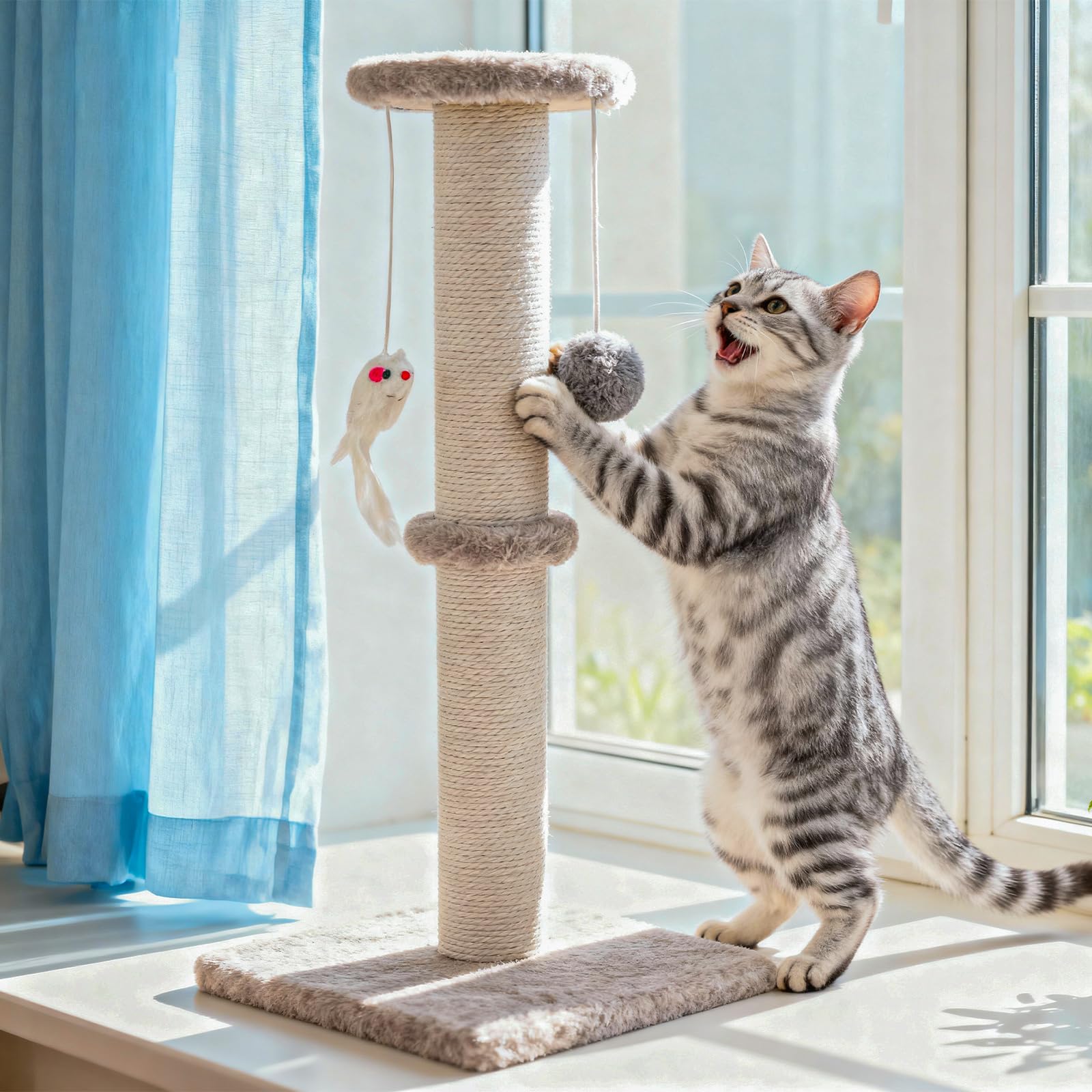 Czoynife indoor cat set fits compact spaces while keeping pets entertained.