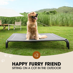 Czpalo elevated dog bed mesh highlights breathable fabric for cooler naps.