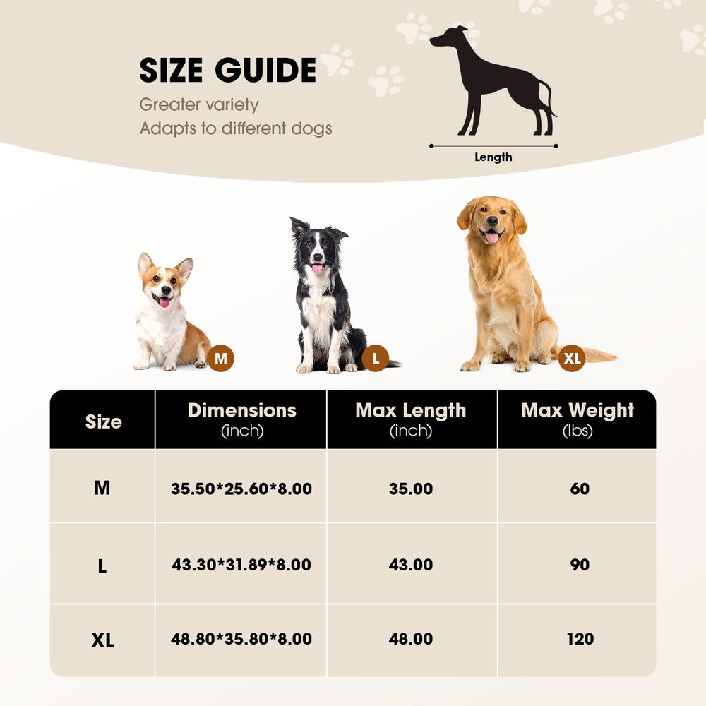 Czpalo large dog bed dimensions 43.3 by 31.9 inches suits dogs up to 90 lbs.