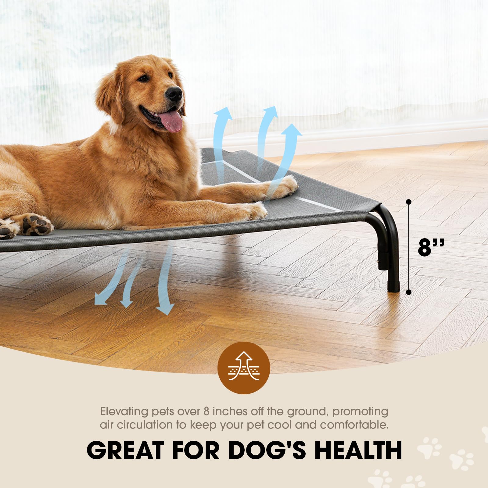 Czpalo dog bed skid-resistant-feet keeps bed stable during playful entrances.