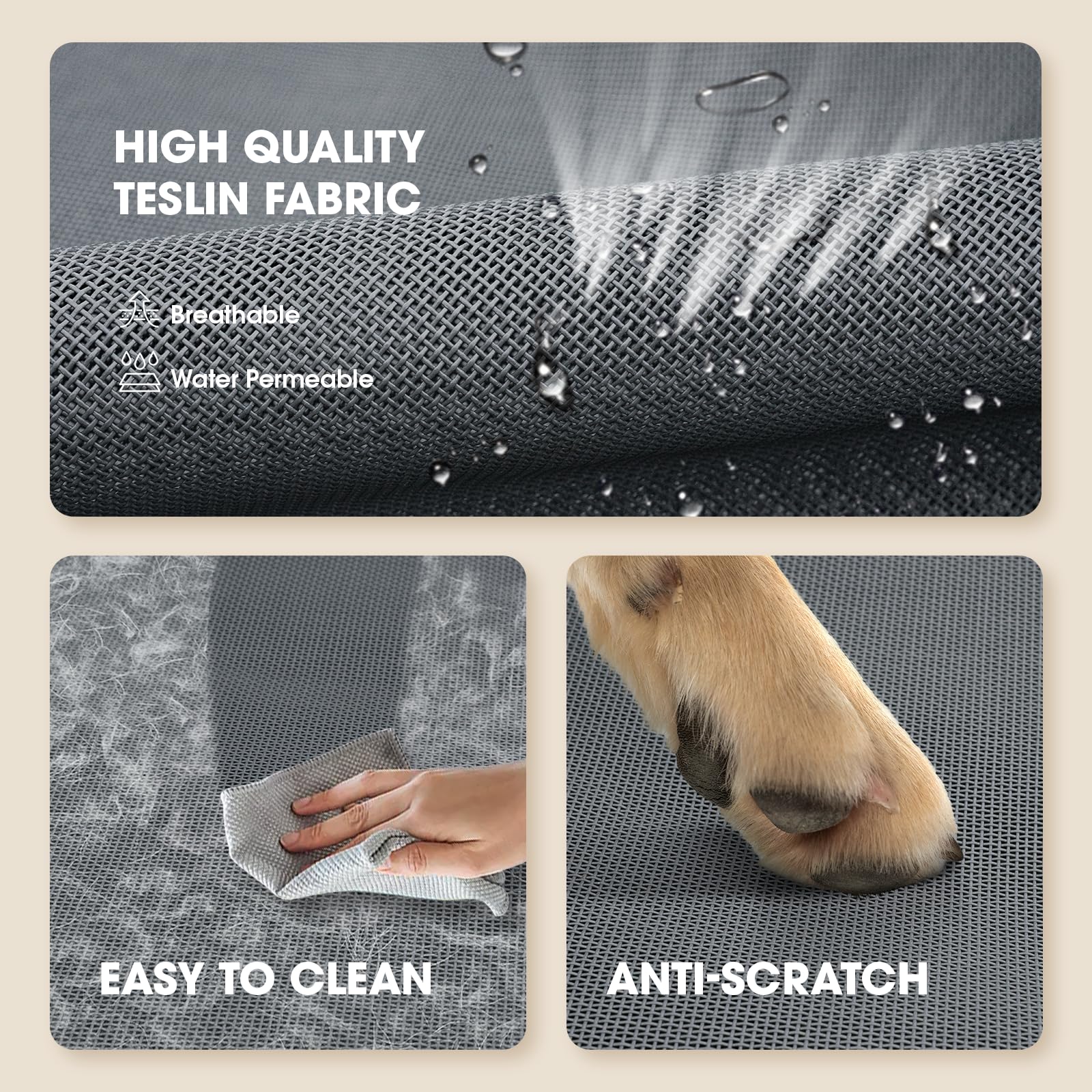 Czpalo washable mesh dog bed cleaning keeps the resting area hygienic.