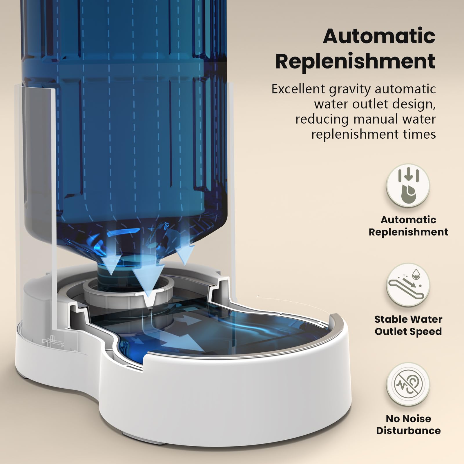 CZPET 4L pet water dispenser ABS material keeps water safe and clean.