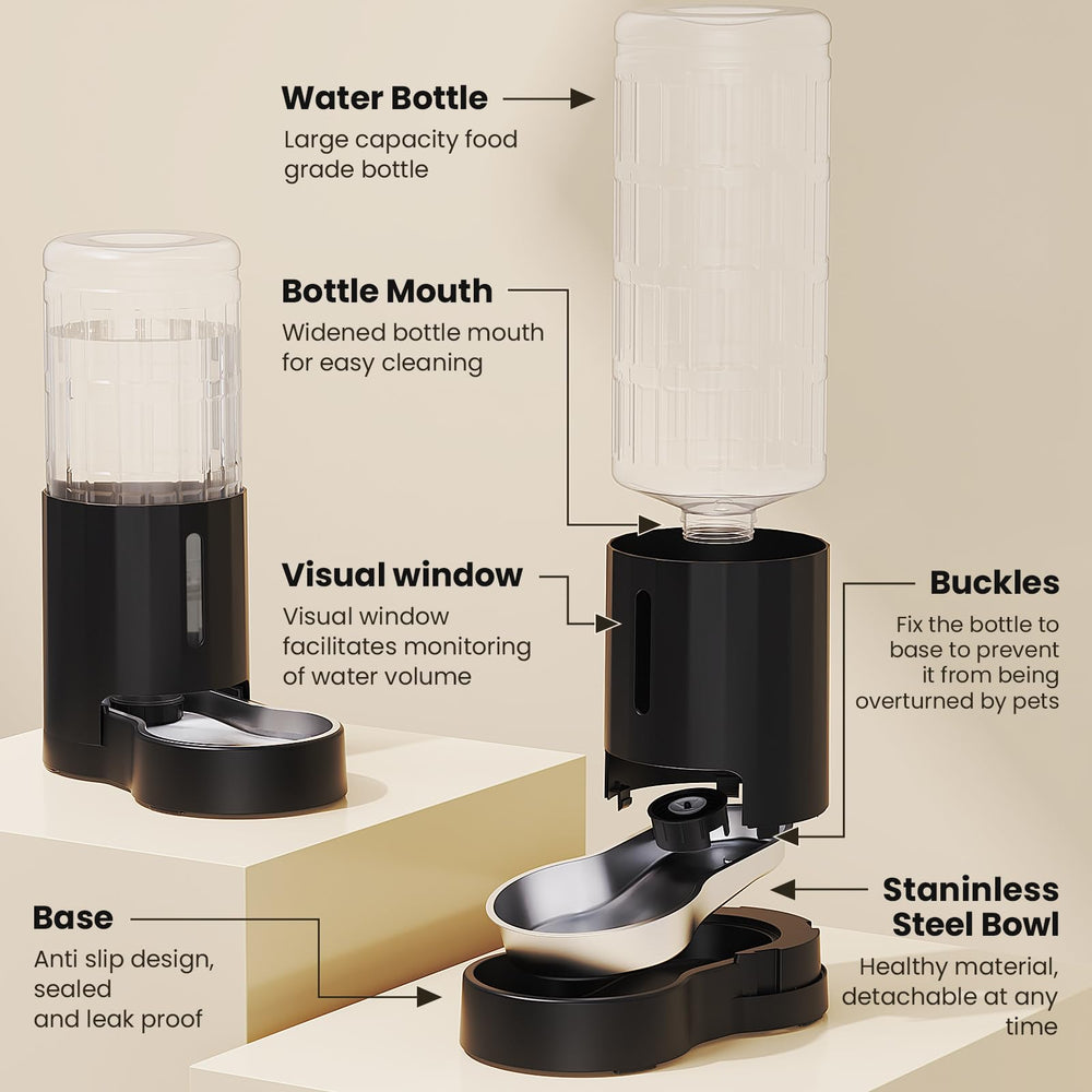 CZPET anti-slip-buckle-design provides stable use during pet drinking.