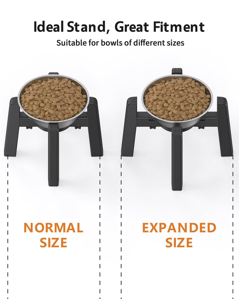 CZPET anti-slip feet keep the stand steady during feeding.