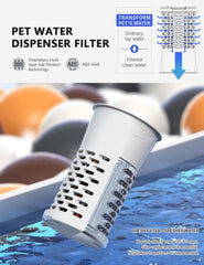 CZPET water dispenser side view highlighting large capacity for worry-free pet care.