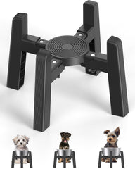 CZPET dog bowl stand adjustable width enables secure fit for different bowls during meals.