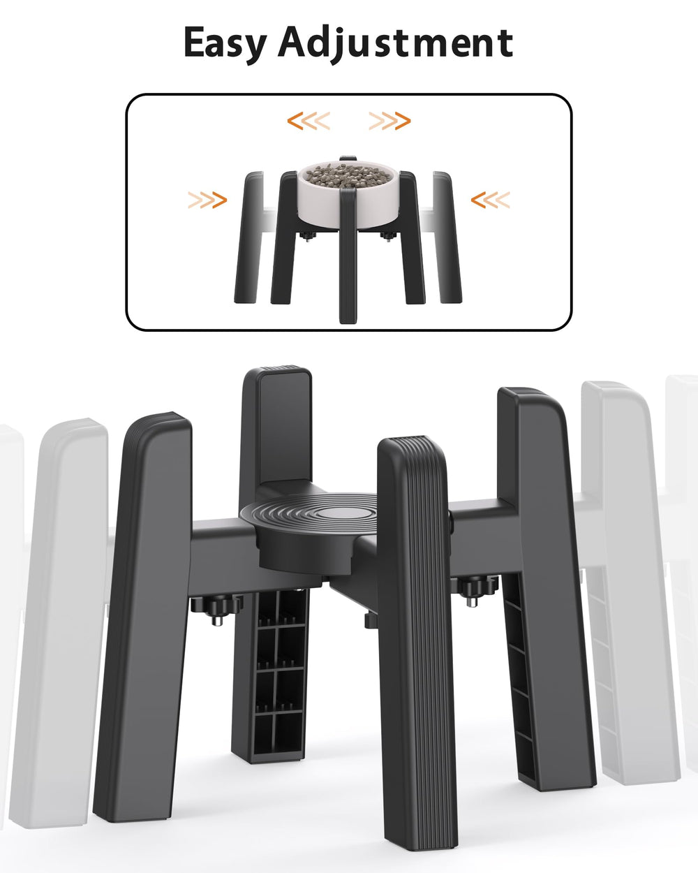 CZPET dog bowl stand assembly by hand demonstrates quick setup without tools.
