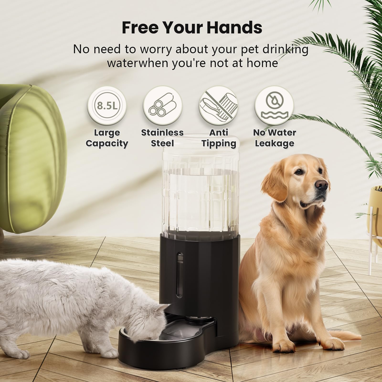 CZPET gravity-replenishment-system highlights hands-free refills and simple setup.