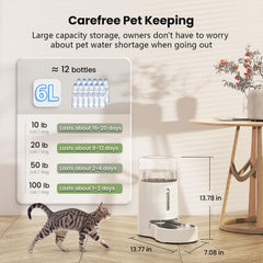 CZPET gravity replenishment with visual window helps monitor water levels at a glance