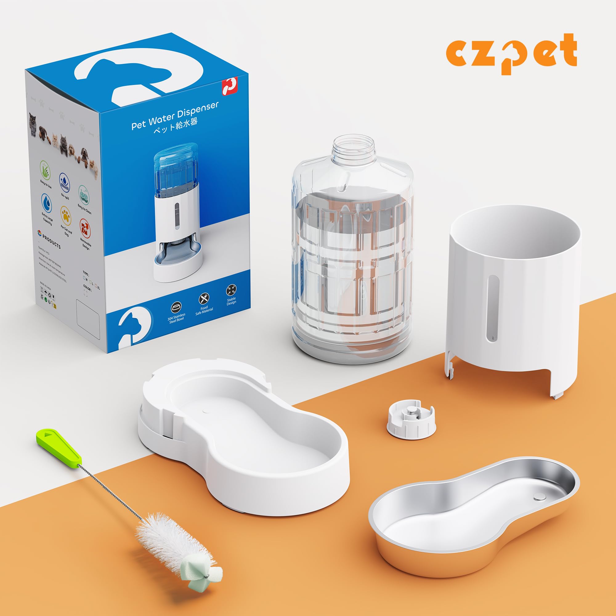 CZPET large-capacity water storage 6L keeps pets hydrated on trips