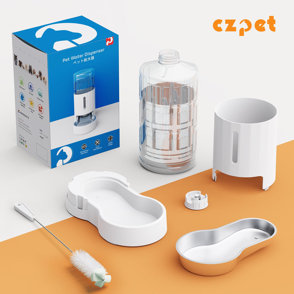 CZPET stainless steel bowl offers durable, food-grade hydration surface for pets.