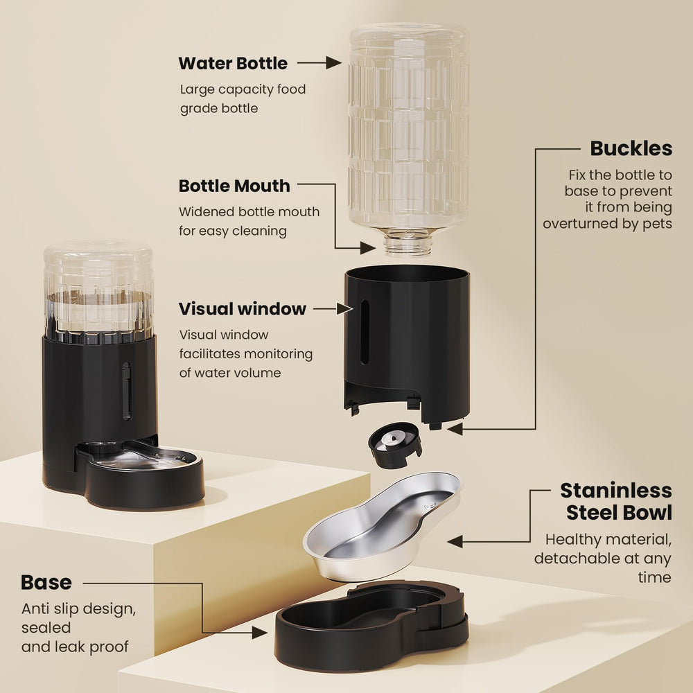 CZPET visual water window shows remaining 4L capacity at a glance.