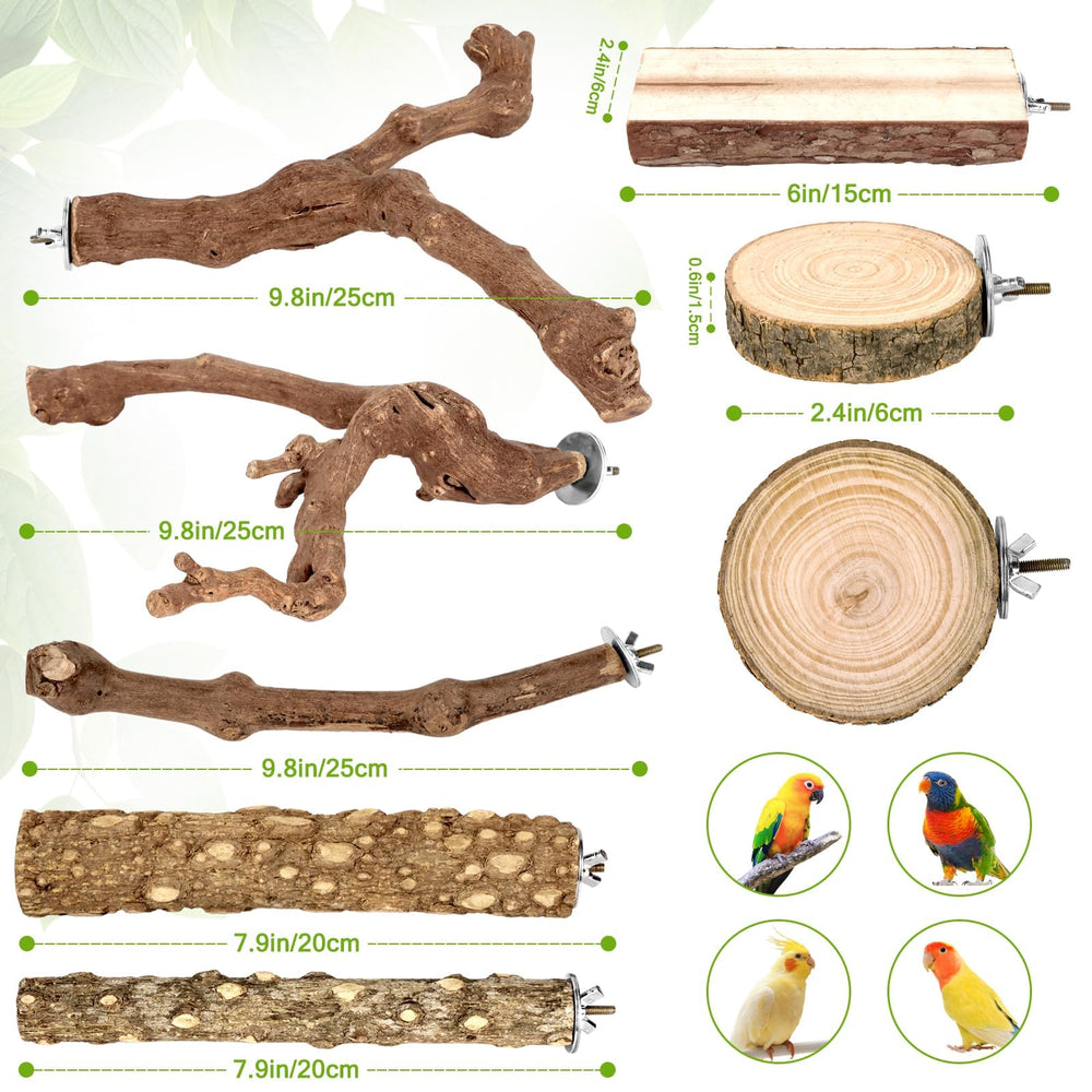 CZWESTC Grapewood Perch Straight 9-8 Inch natural grip for steady perching