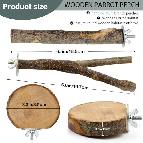 CZWESTC percha ramificada de madera, superficies variadas para trepar
