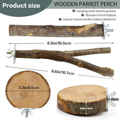 CZWESTC percha ramificada de madera, superficies variadas para trepar