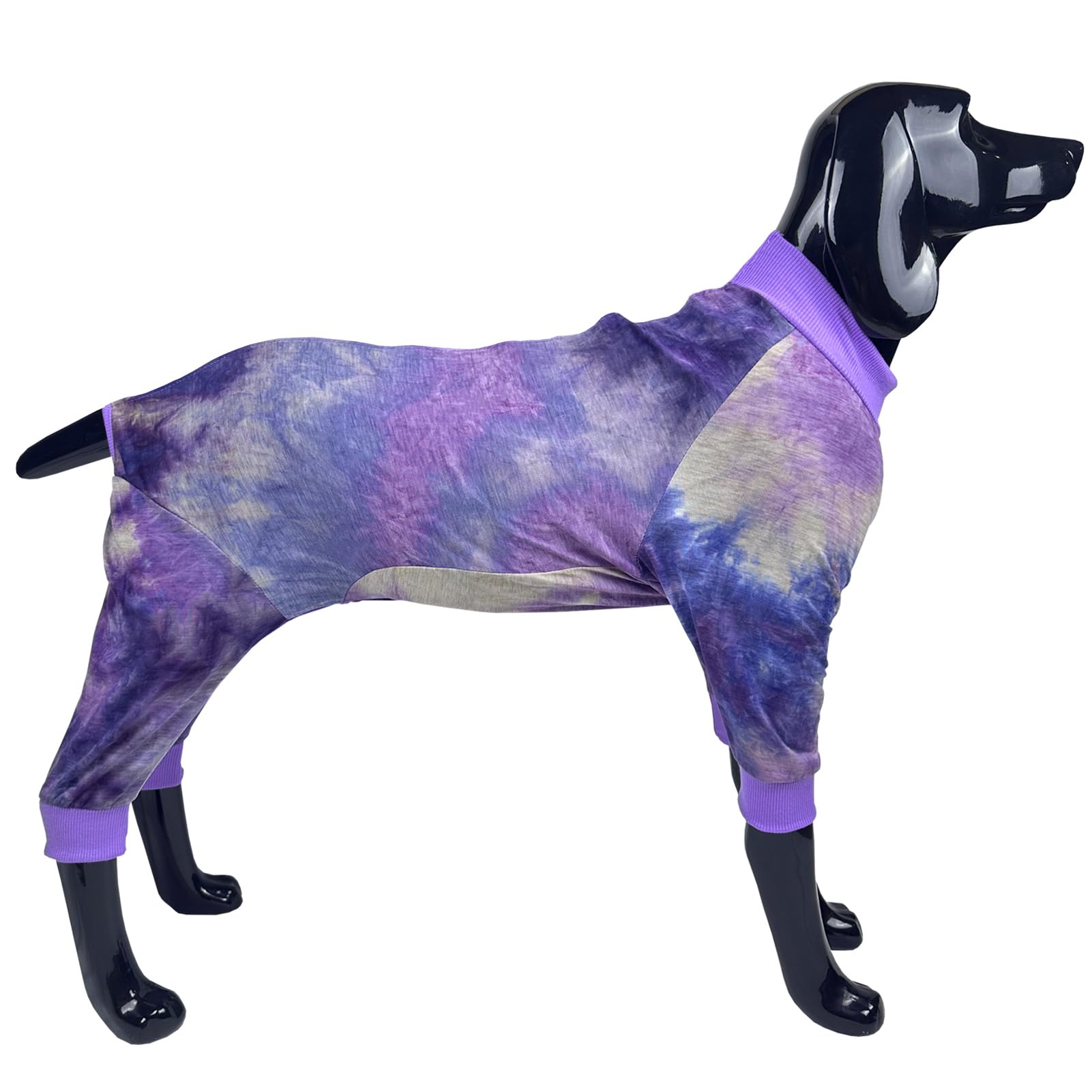 D.E.E dog pajamas purple XL overview, soft cotton fabric for gentle skin comfort