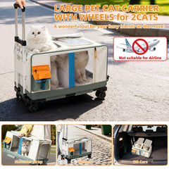 D LIAN DONG double-compartment design lets two pets travel together or one larger pet