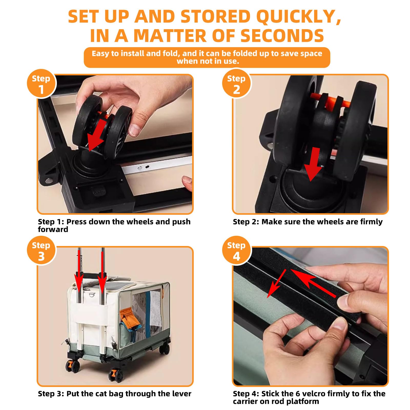 D LIAN DONG foldable soft-sided carrier compactly stored when not in use