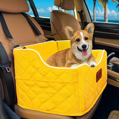 DAIIST dog car seat front view showing elevated comfort for small to medium dogs