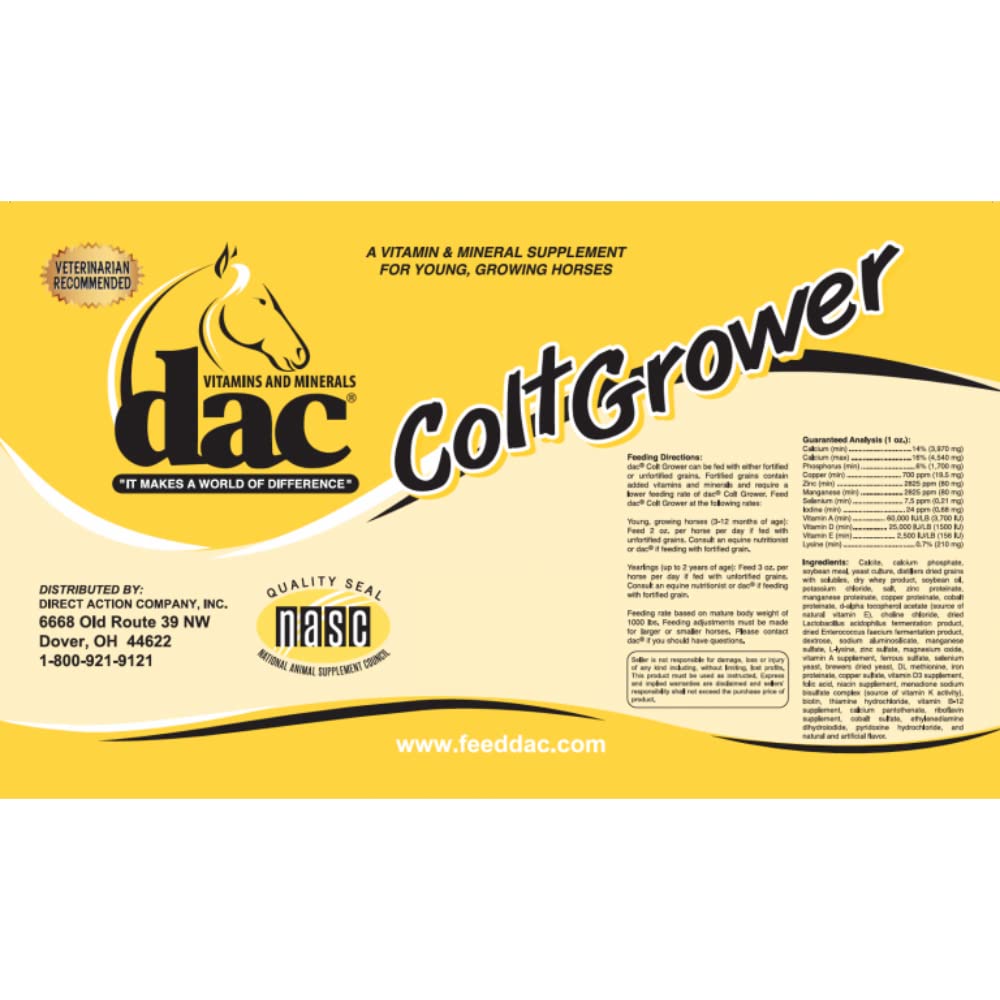 DAC Colt Grower 5lb bag rear view shows secure seal and freshness focus.